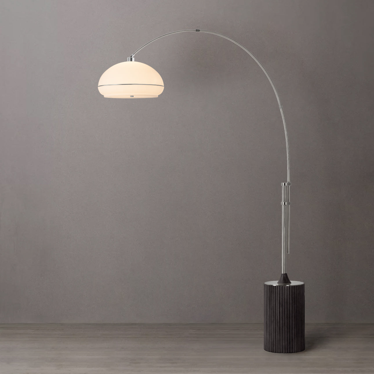 Nova of California 2115834SN Tambo Morelli Arc Lamp in Satin Nickel / Steel (4SN)