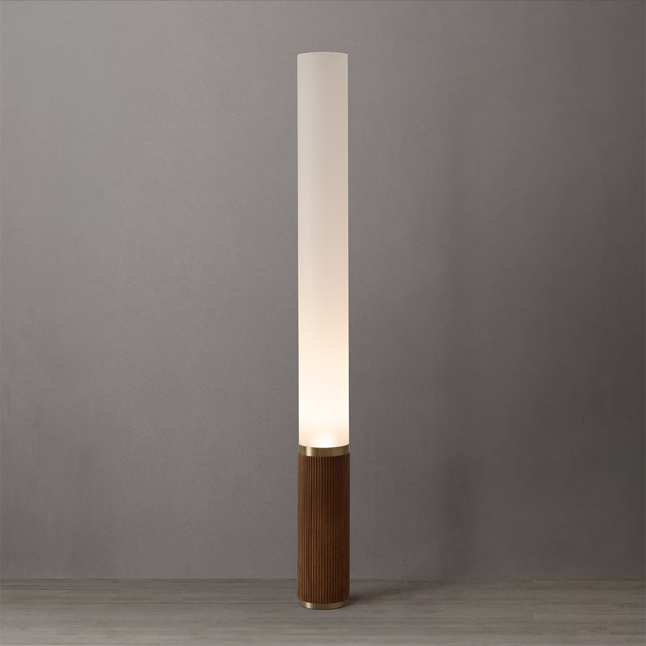 Nova of California 2710799WB Tambo Cylindro Accent Floor Lamp in Walnut
