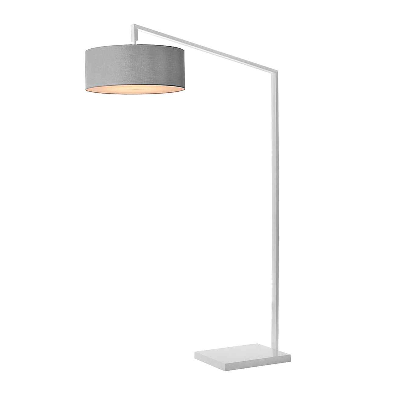 Nova of California 2110927CG Stretch 1-Light Chairside Arc Lamp in White