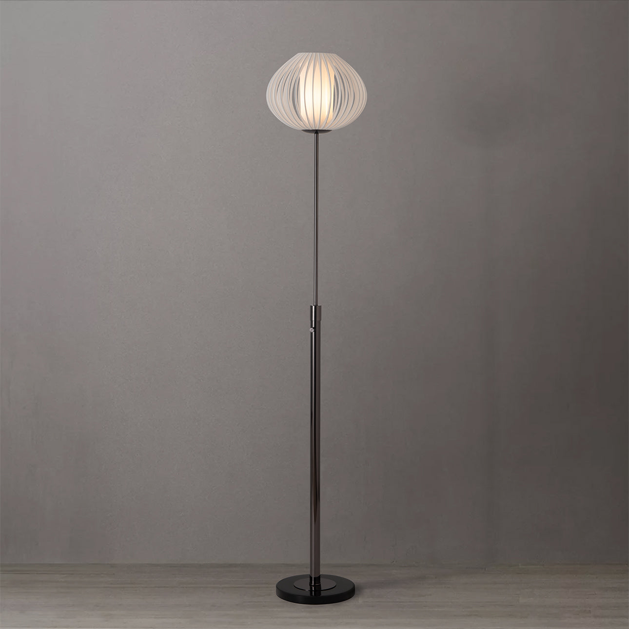 Nova of California 1510799BN Bloom Torchiere Floor Lamp in Black Nickel