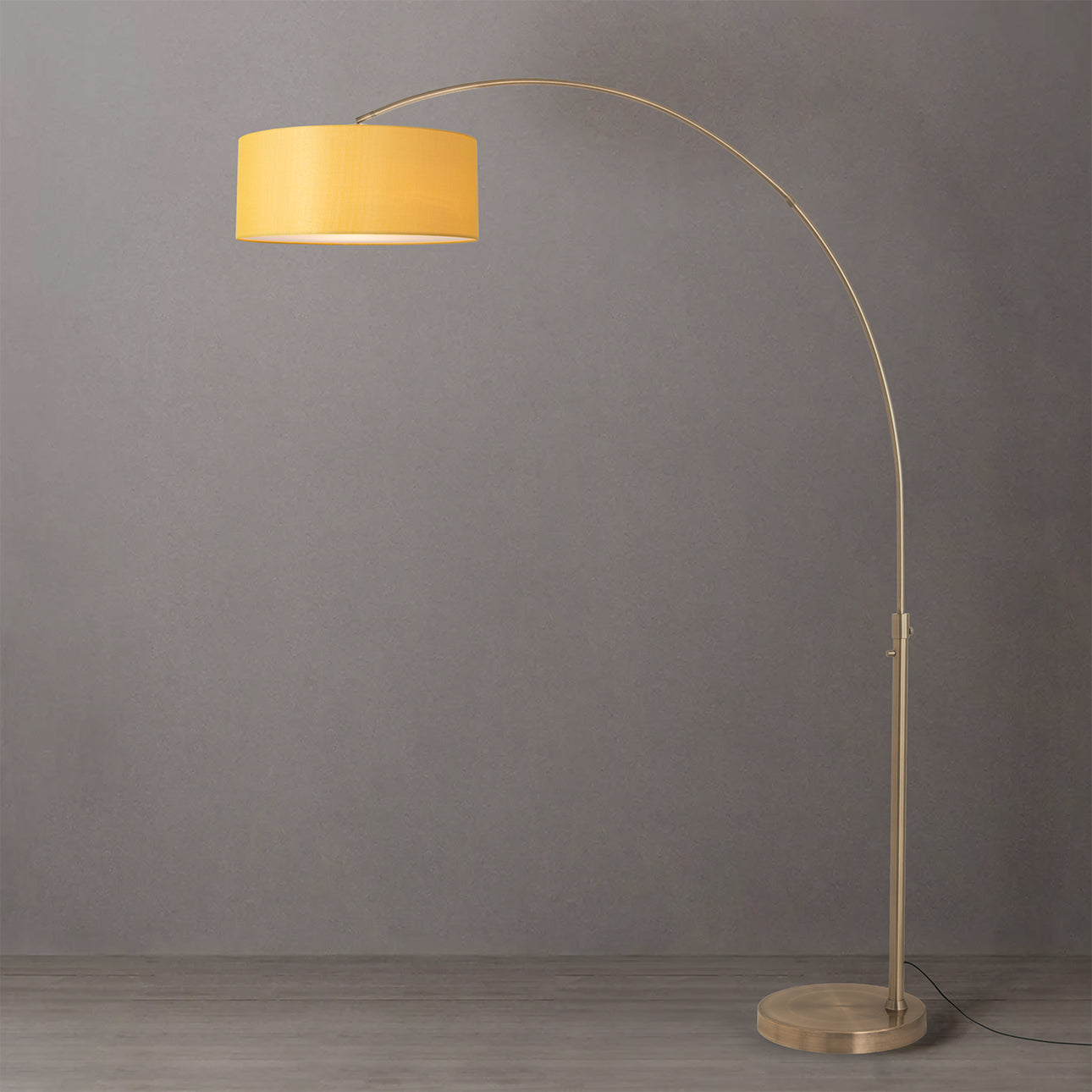 Nova of California 2110824BU Float 1-Light Arc Lamp in Weathered Brass