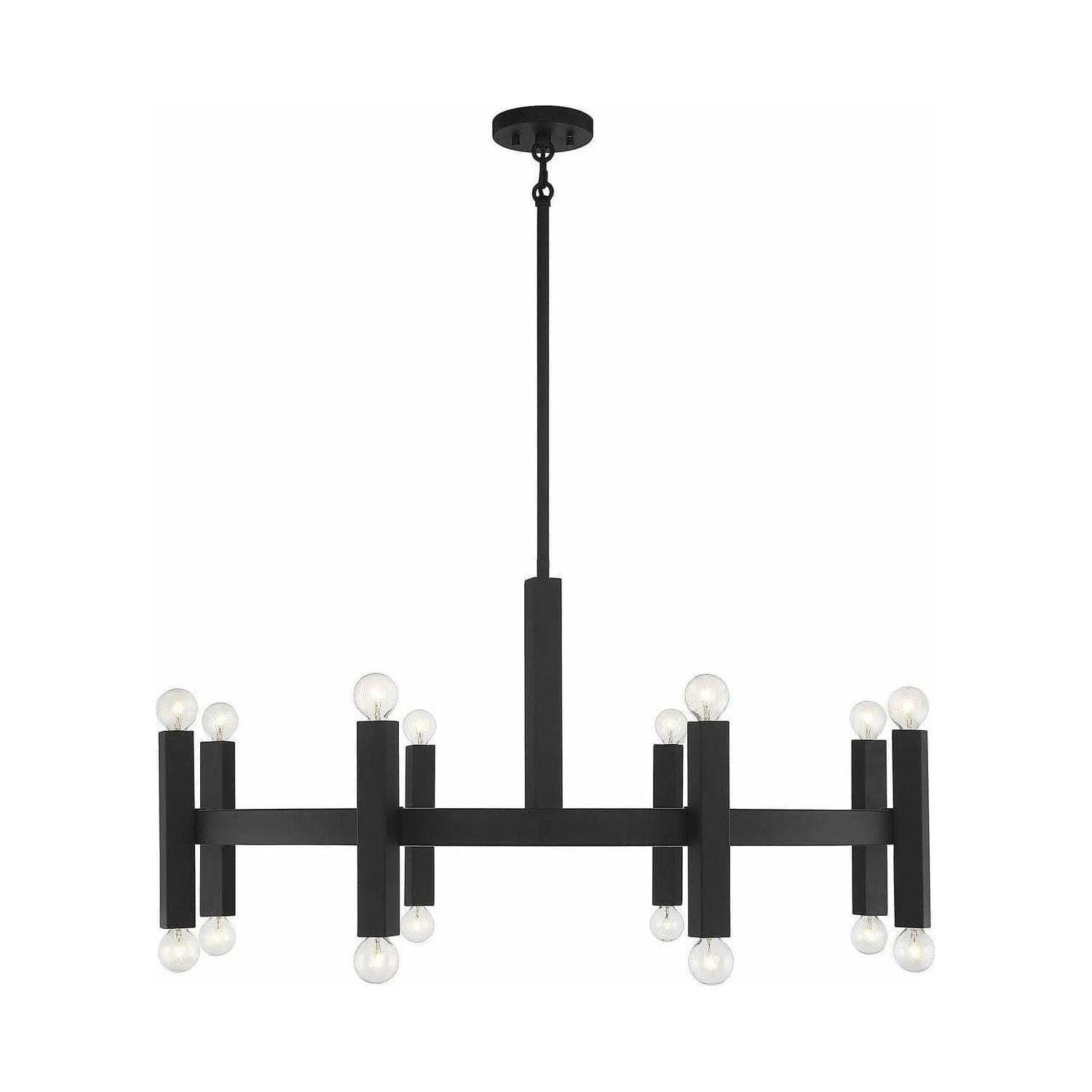 Meridian Lite Trends - Meridian 16 Light Chandelier - M100103MBK - Canada Light Shop