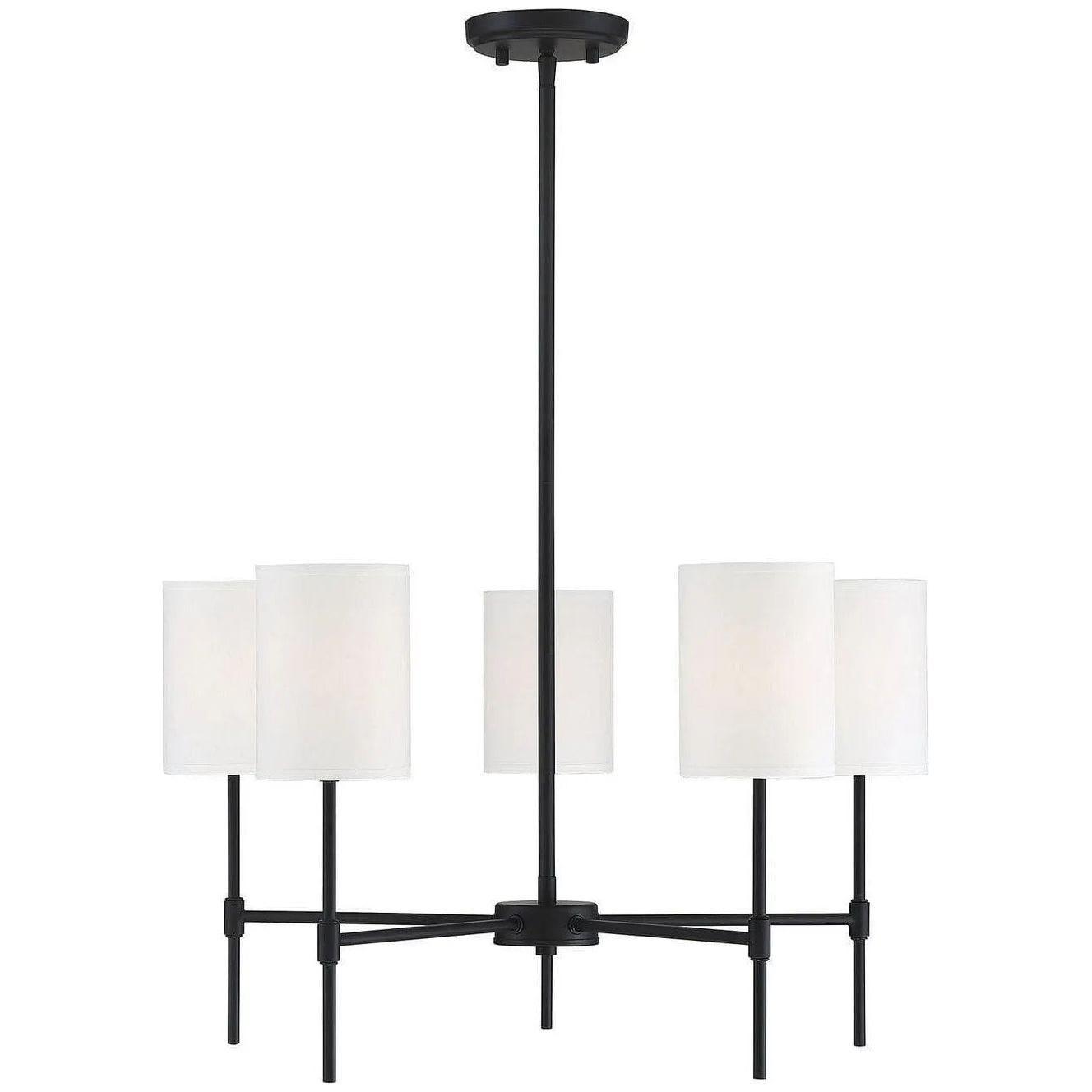 Meridian Lite Trends - Meridian Five Light Chandelier - M10067MBK - Canada Light Shop