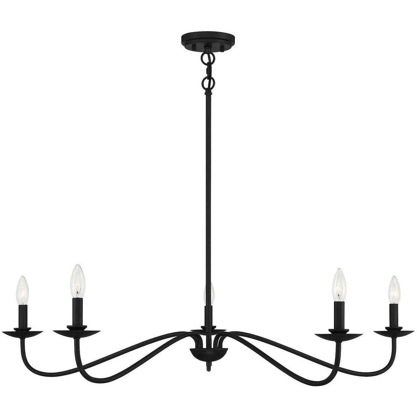 Meridian Lite Trends - Meridian Five Light Chandelier - M10085MBK - Canada Light Shop