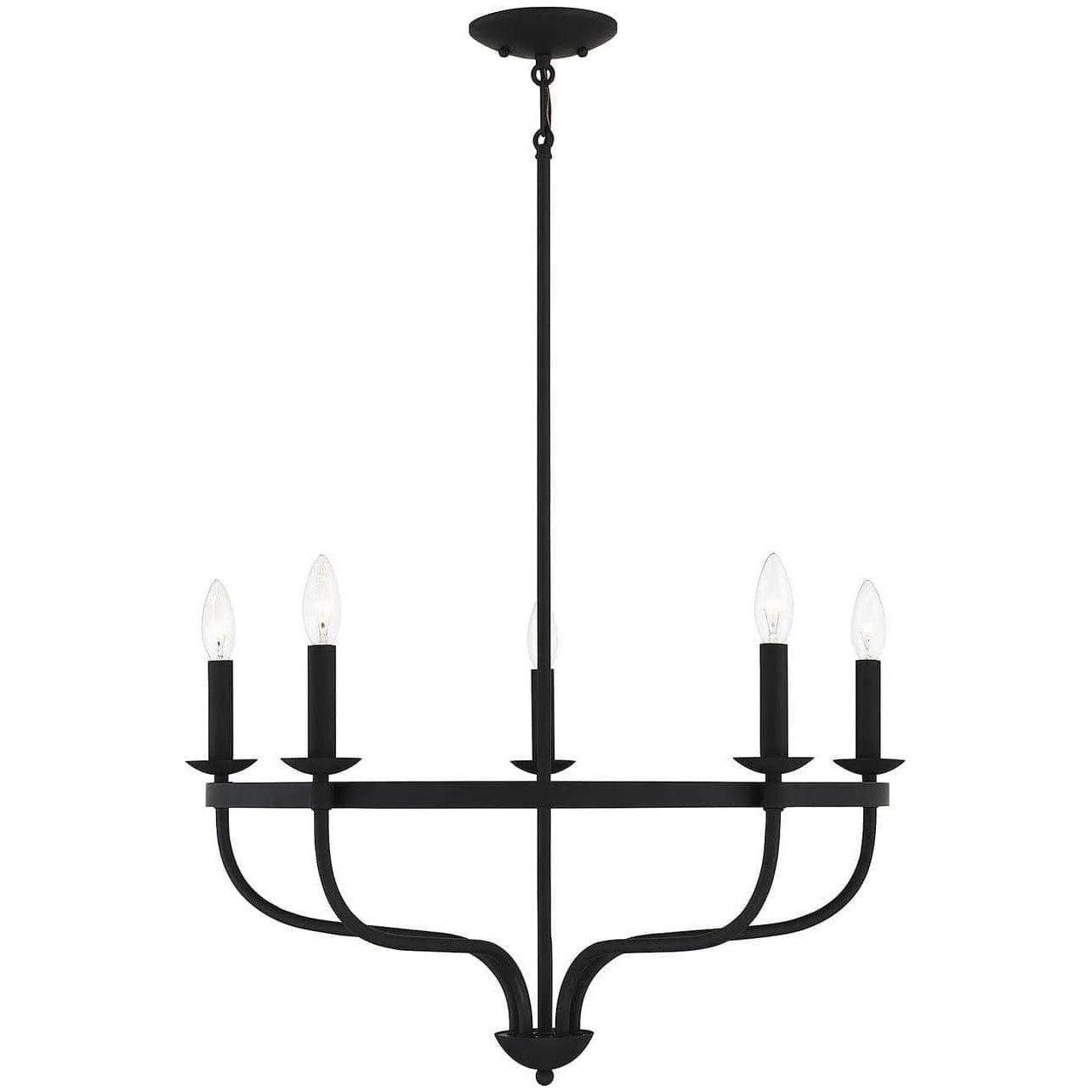 Meridian Lite Trends - Meridian Five Light Chandelier - M10087MBK - Canada Light Shop