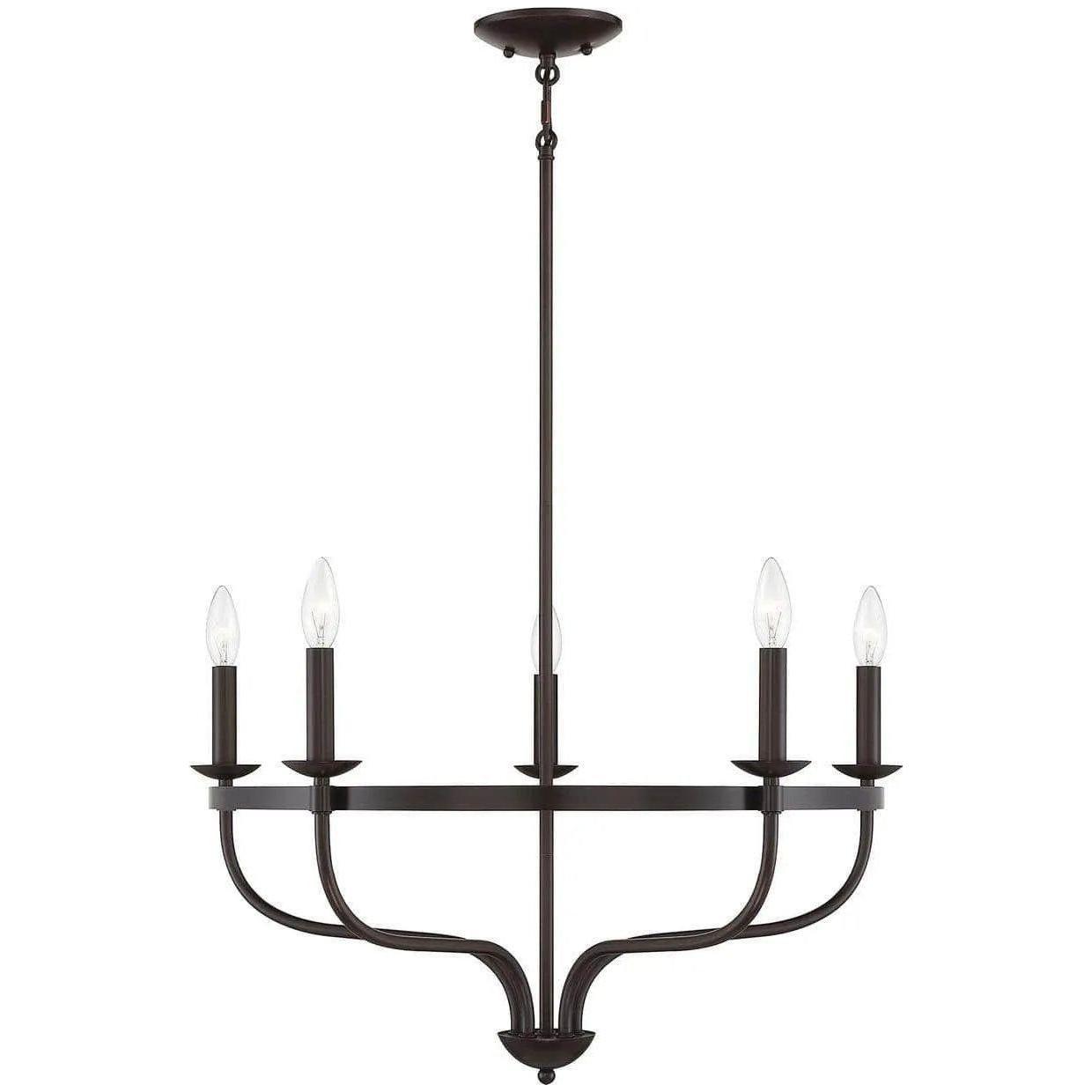 Meridian Lite Trends - Meridian Five Light Chandelier - M10087ORB - Canada Light Shop