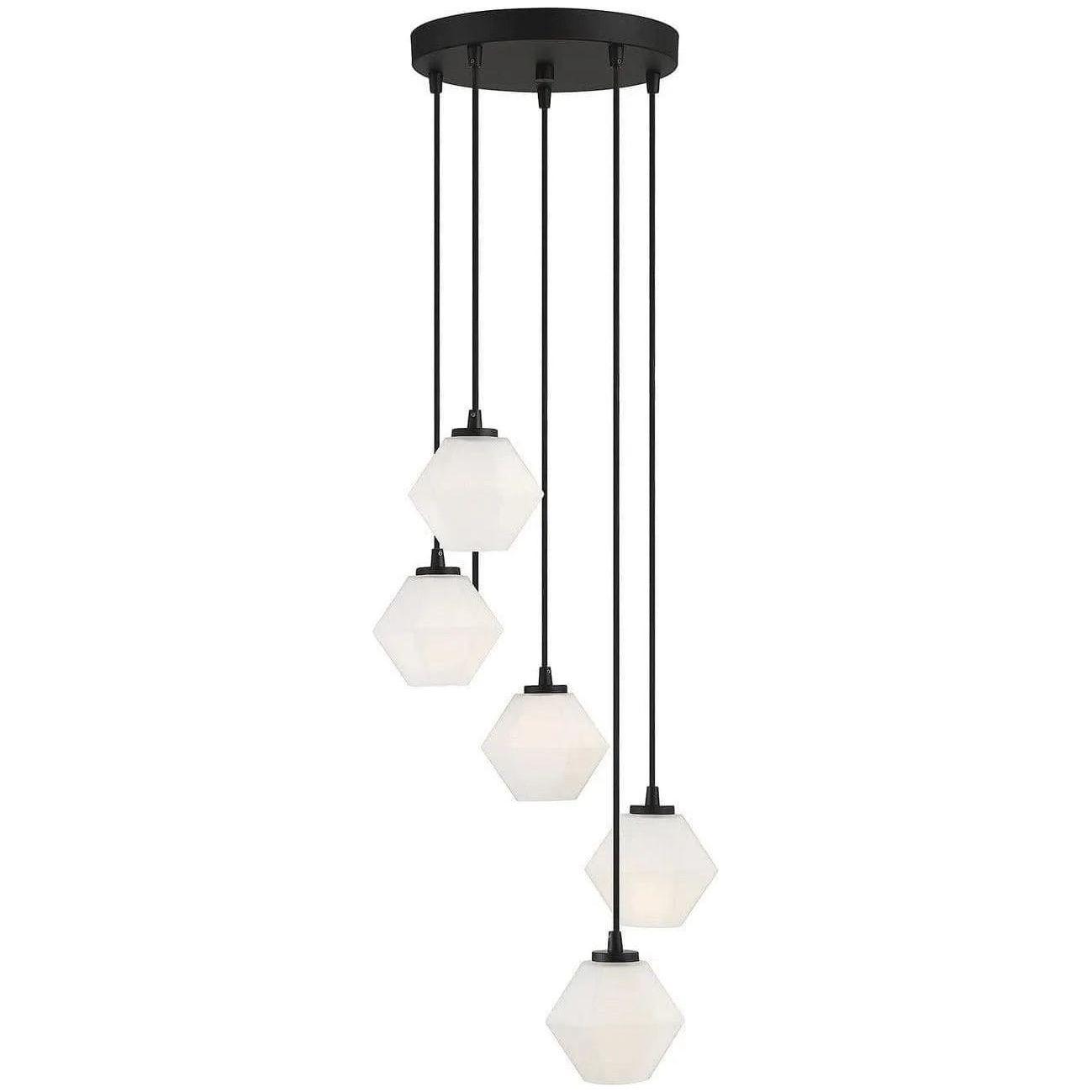 Meridian Lite Trends - Meridian Five Light Chandelier - M10094MBK - Canada Light Shop