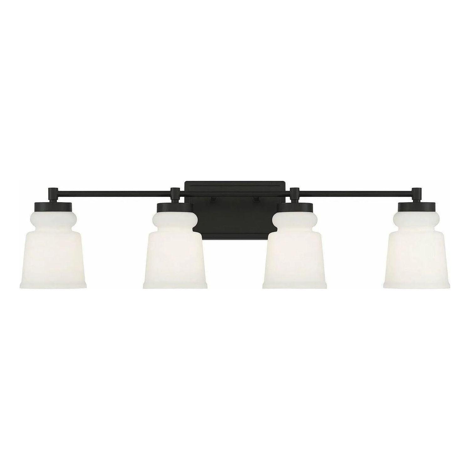 Meridian Lite Trends - Meridian Four Light Bathroom Vanity Light - M80059MBK - Canada Light Shop
