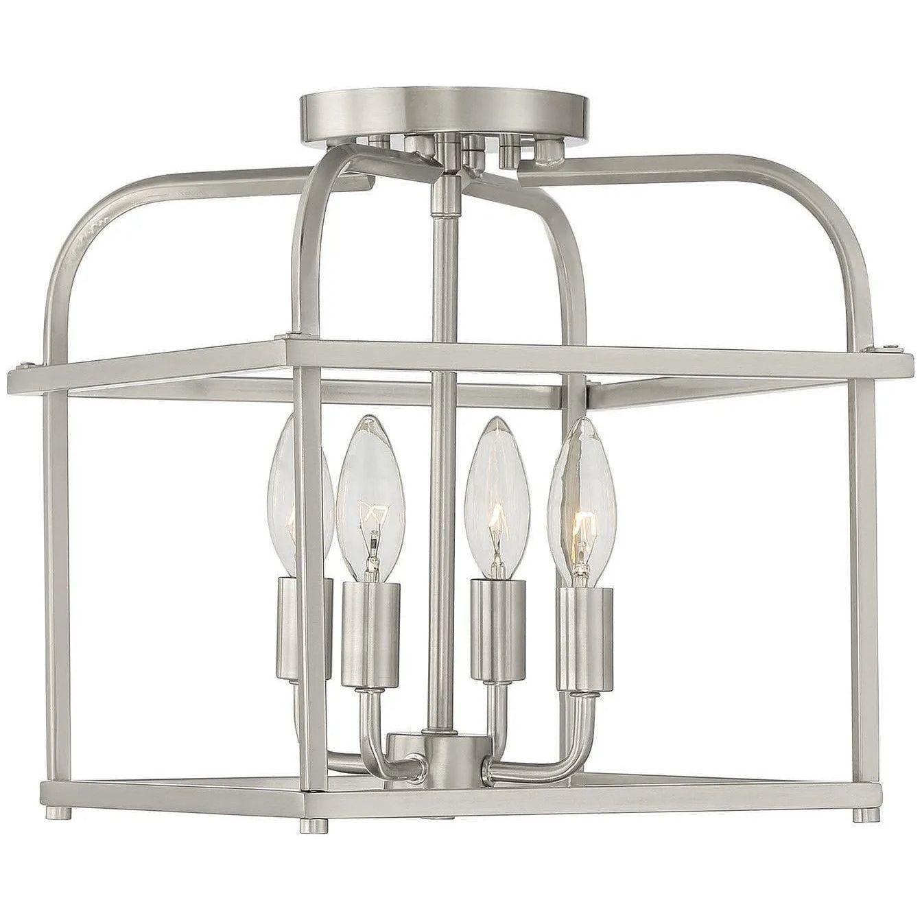Meridian Lite Trends - Meridian Four Light Semi Flush Mount - M60061BN - Canada Light Shop