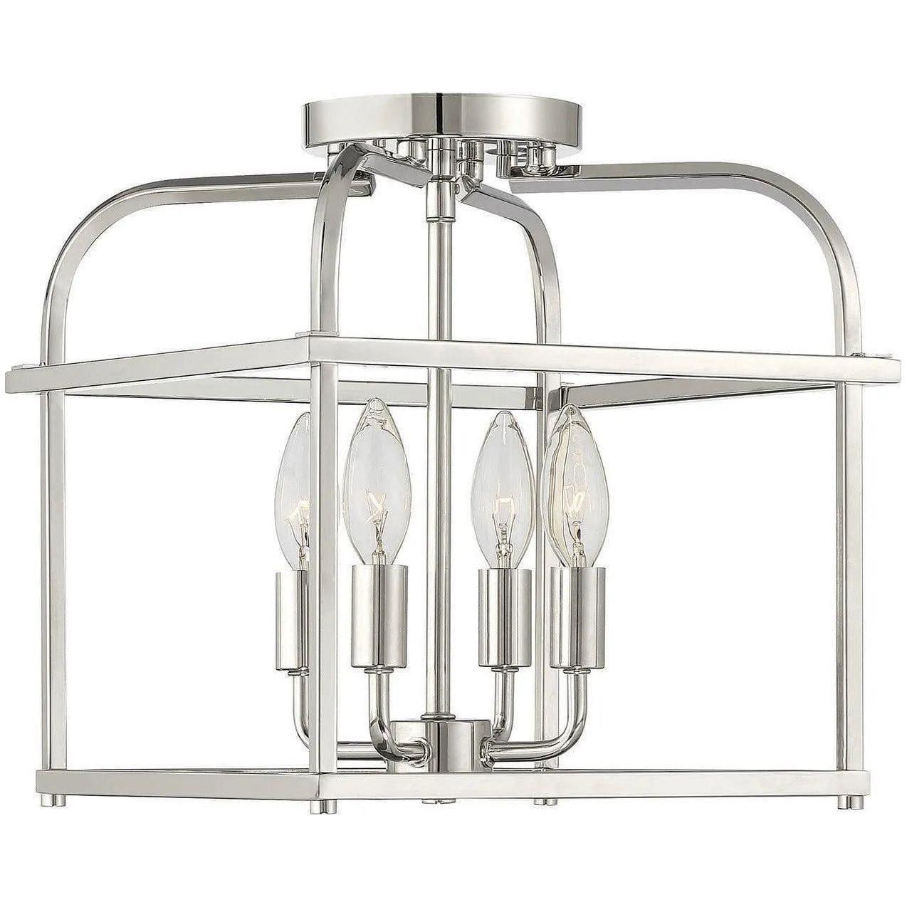 Meridian Lite Trends - Meridian Four Light Semi Flush Mount - M60061PN - Canada Light Shop