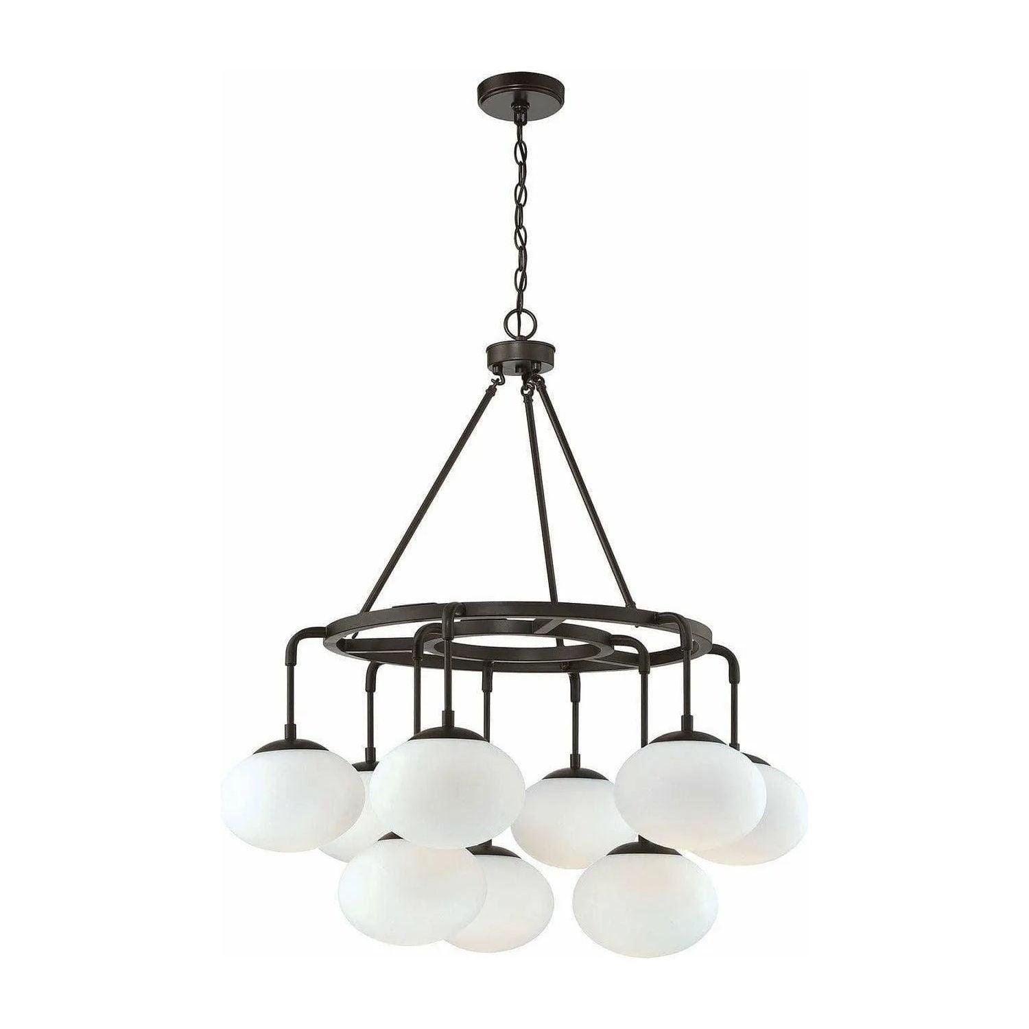 Meridian Lite Trends - Meridian Nine Light Chandelier - M10098ORB - Canada Light Shop