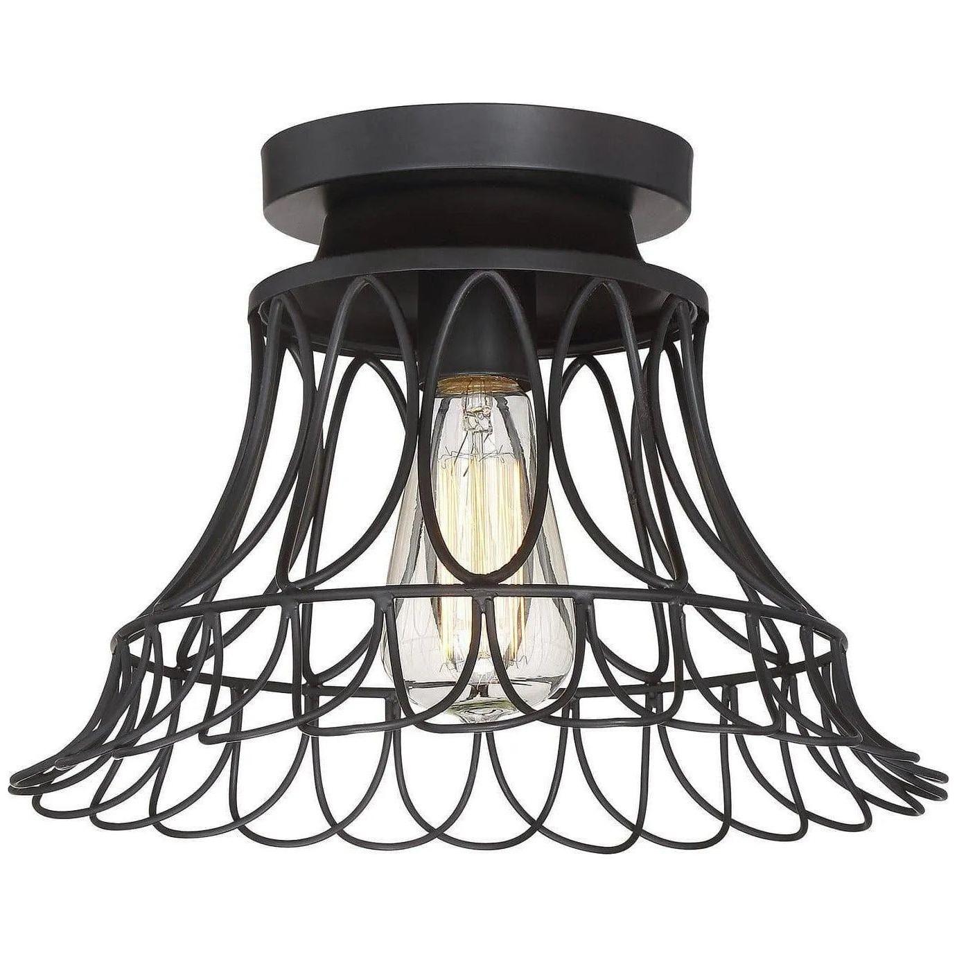 Meridian Lite Trends - Meridian One Light Flush Mount - M60022ORB - Canada Light Shop