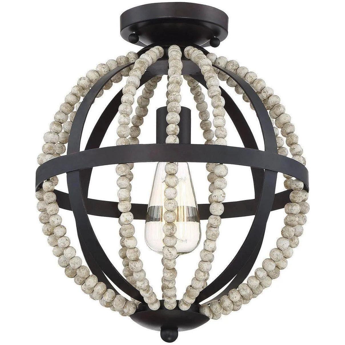 Meridian Lite Trends - Meridian One Light Flush Mount - M60031ORB - Canada Light Shop