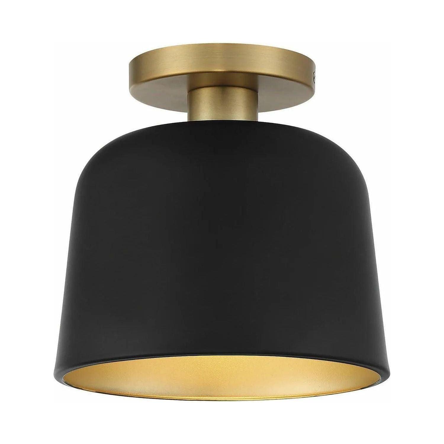 Meridian Lite Trends - Meridian One Light Flush Mount - M60067MBKNB - Canada Light Shop