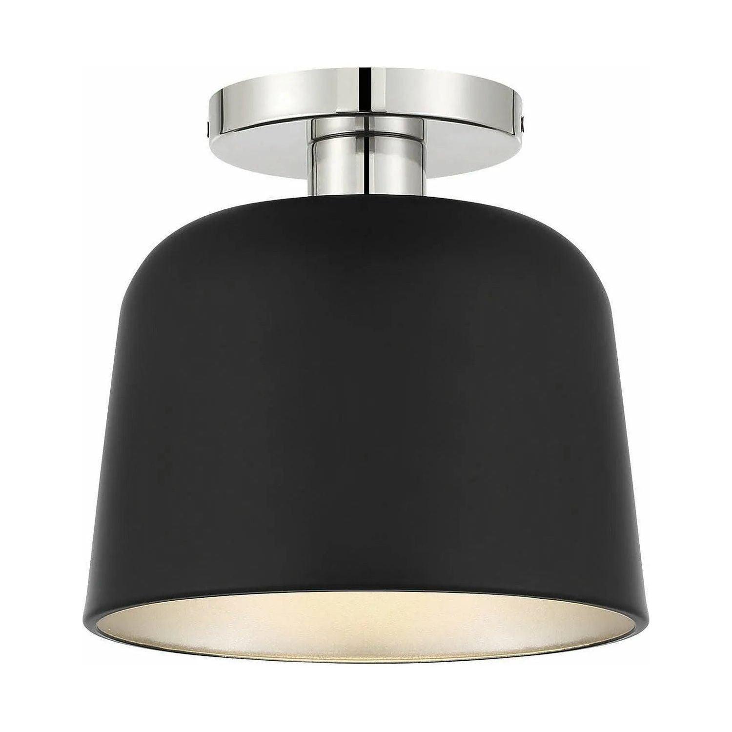 Meridian Lite Trends - Meridian One Light Flush Mount - M60067MBKPN - Canada Light Shop
