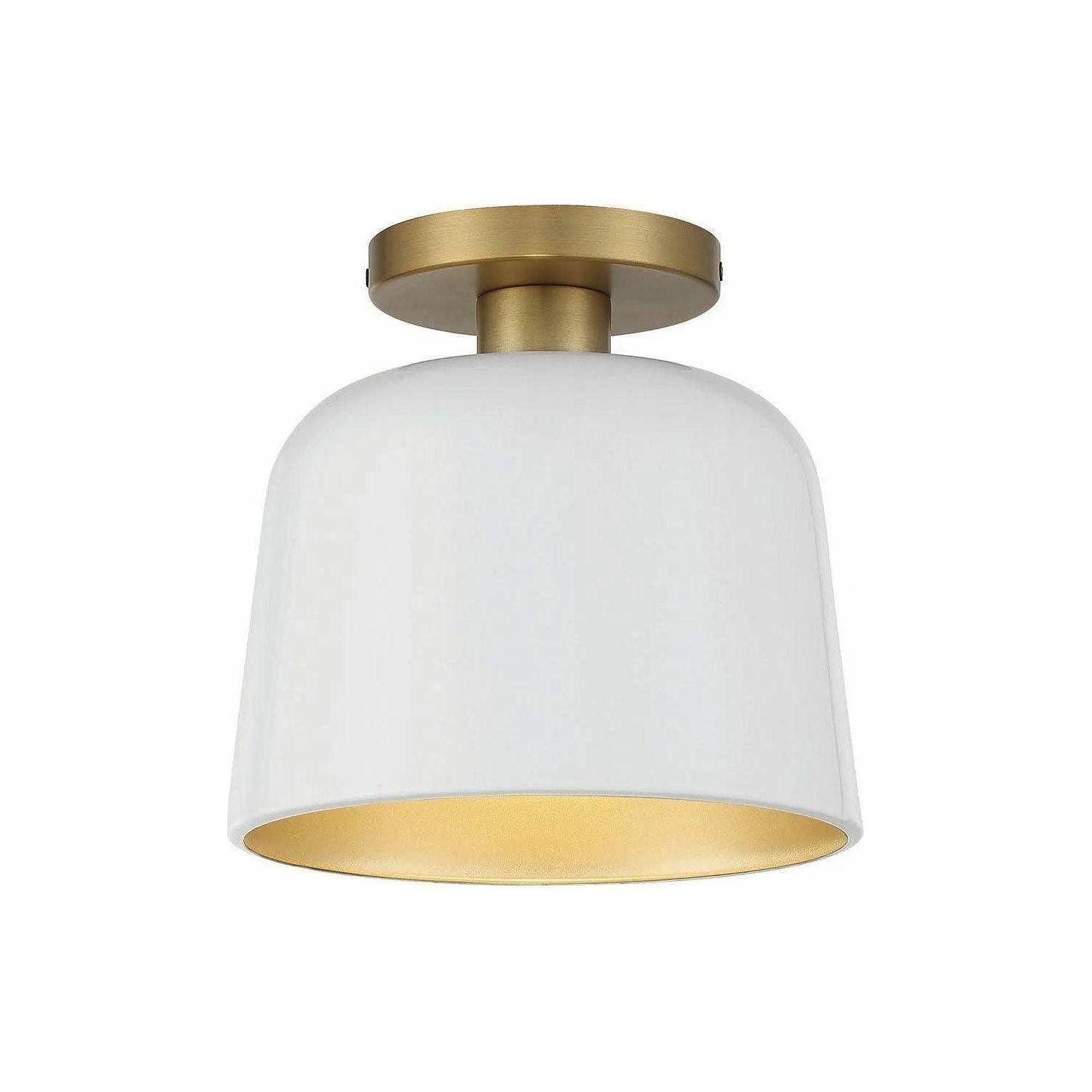 Meridian Lite Trends - Meridian One Light Flush Mount - M60067WHNB - Canada Light Shop