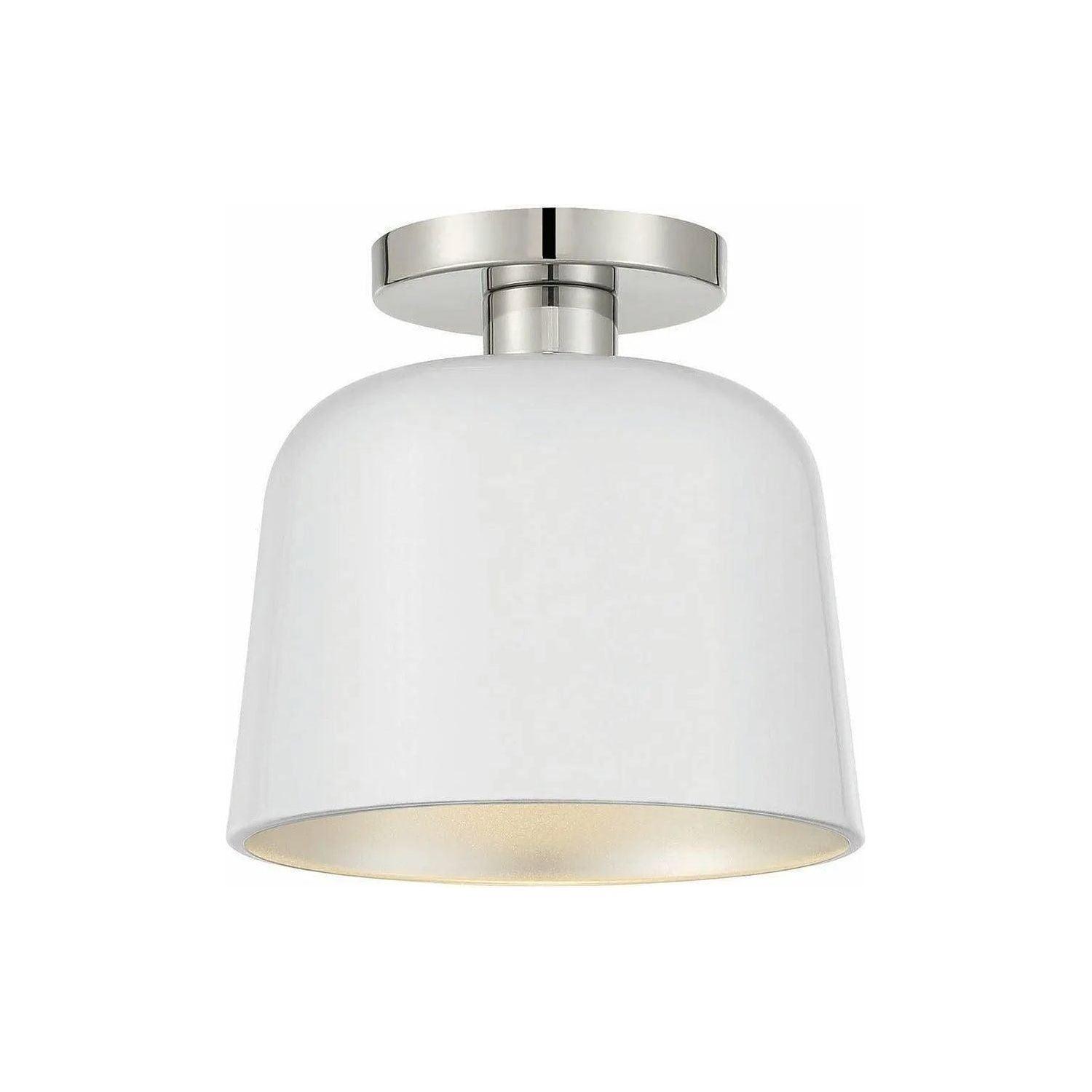Meridian Lite Trends - Meridian One Light Flush Mount - M60067WHPN - Canada Light Shop