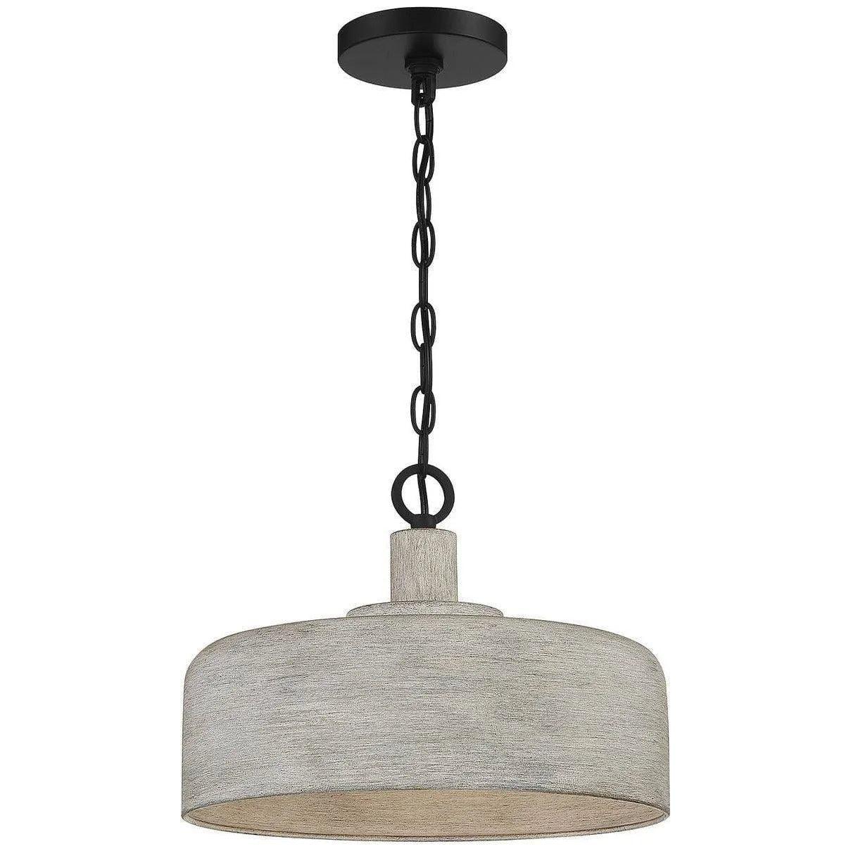 Meridian Lite Trends - Meridian One Light Pendant - M70103WGBK - Canada Light Shop