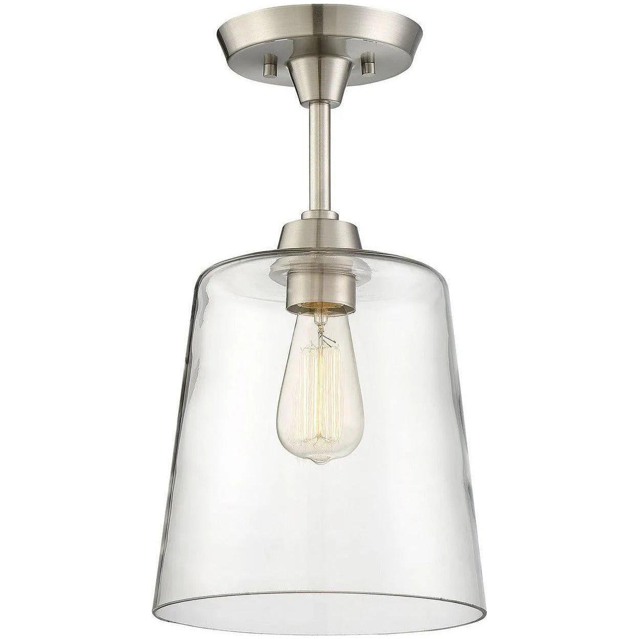 Meridian Lite Trends - Meridian One Light Semi Flush Mount - M60010BN - Canada Light Shop