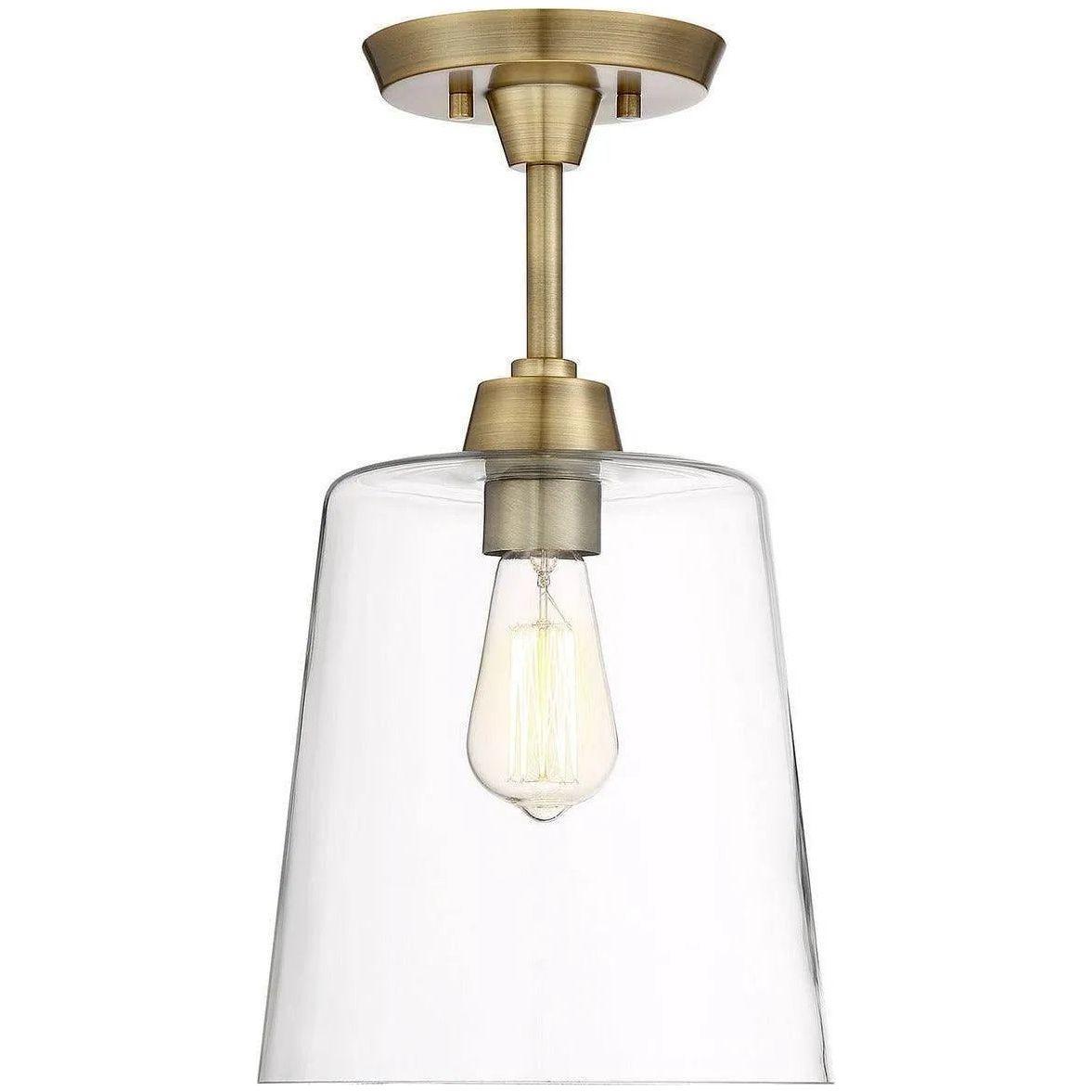Meridian Lite Trends - Meridian One Light Semi Flush Mount - M60010NB - Canada Light Shop