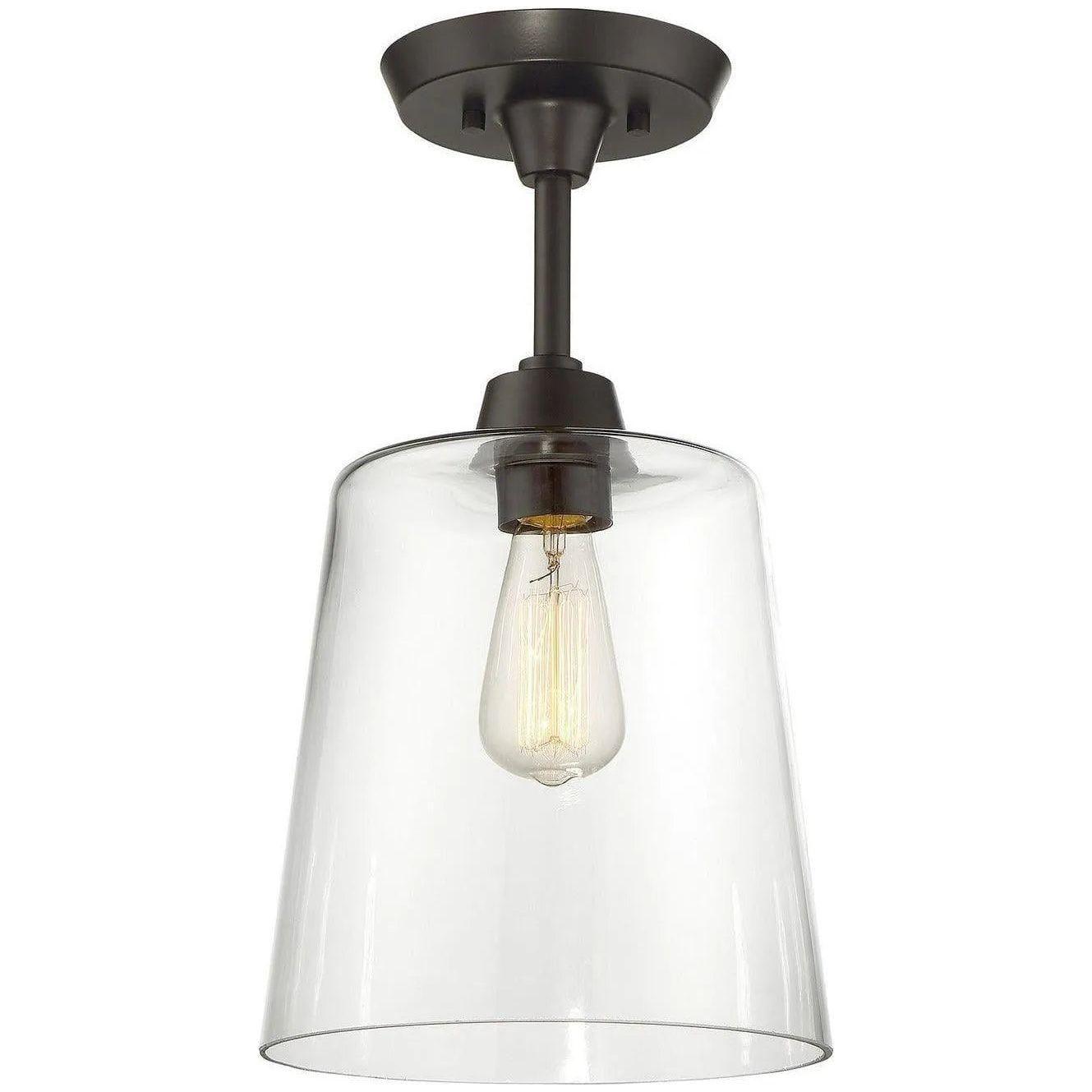 Meridian Lite Trends - Meridian One Light Semi Flush Mount - M60010ORB - Canada Light Shop