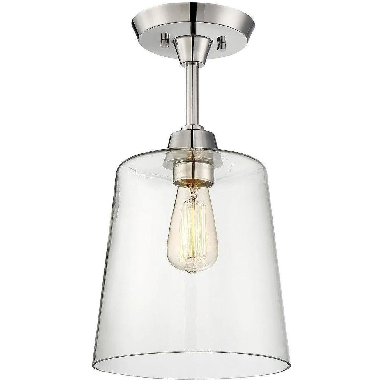 Meridian Lite Trends - Meridian One Light Semi Flush Mount - M60010PN - Canada Light Shop