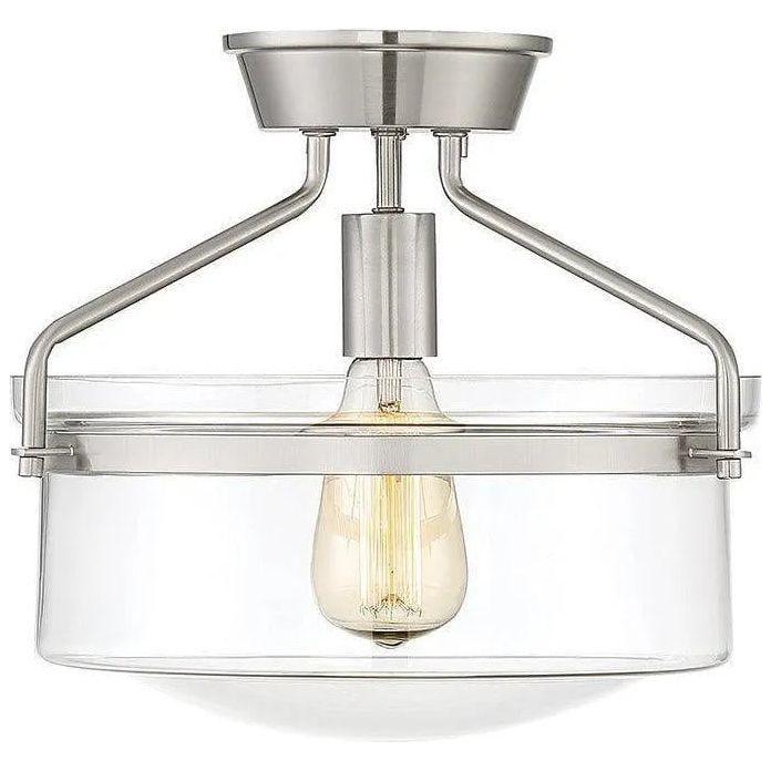 Meridian Lite Trends - Meridian One Light Semi Flush Mount - M60011BN - Canada Light Shop