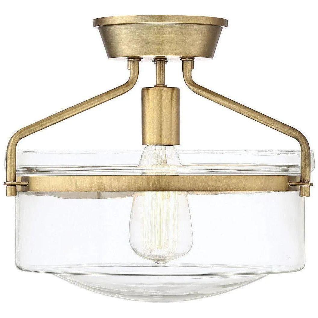 Meridian Lite Trends - Meridian One Light Semi Flush Mount - M60011NB - Canada Light Shop