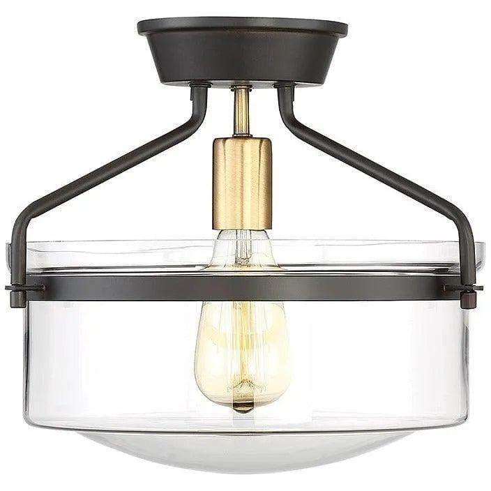 Meridian Lite Trends - Meridian One Light Semi Flush Mount - M60011ORBNB - Canada Light Shop