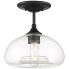 Meridian Lite Trends - Meridian One Light Semi Flush Mount - M60017MBK - Canada Light Shop