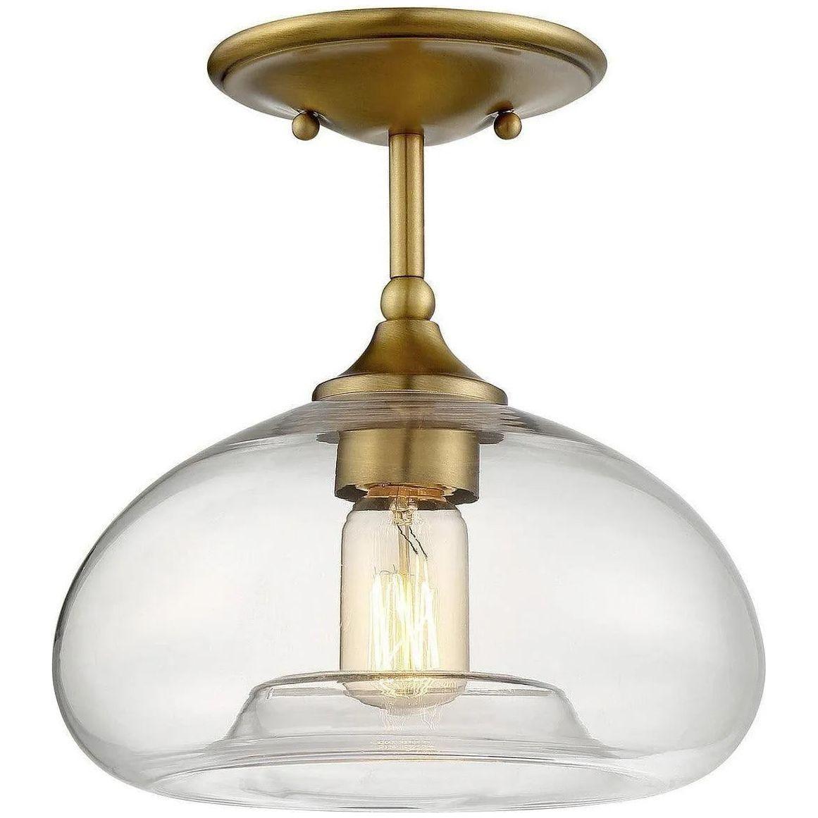 Meridian Lite Trends - Meridian One Light Semi Flush Mount - M60017NB - Canada Light Shop