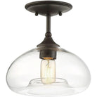 Meridian Lite Trends - Meridian One Light Semi Flush Mount - M60017ORB - Canada Light Shop
