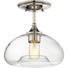 Meridian Lite Trends - Meridian One Light Semi Flush Mount - M60017PN - Canada Light Shop