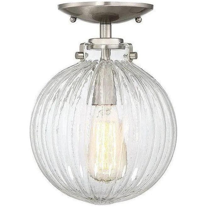Meridian Lite Trends - Meridian One Light Semi Flush Mount - M60056BN - Canada Light Shop