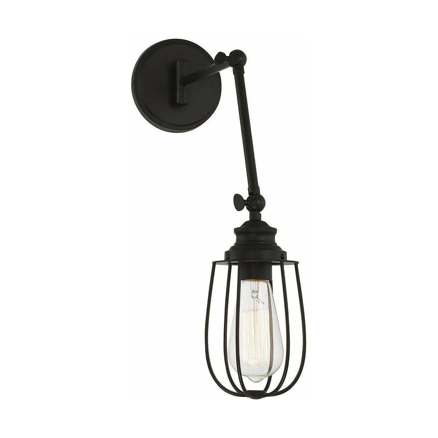 Meridian Lite Trends - Meridian One Light Wall Sconce - M90022MBK - Canada Light Shop