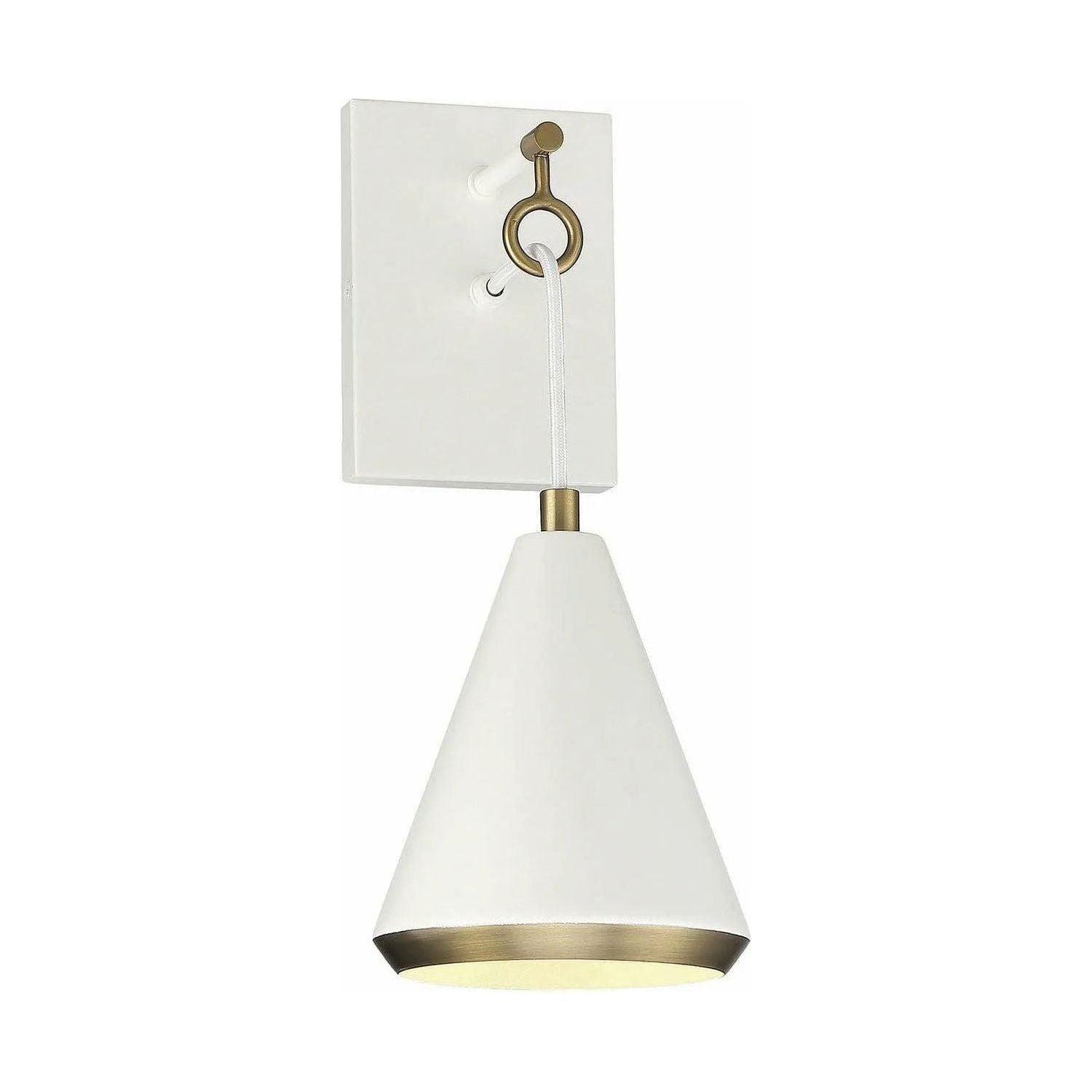 Meridian Lite Trends - Meridian One Light Wall Sconce - M90066WHNB - Canada Light Shop