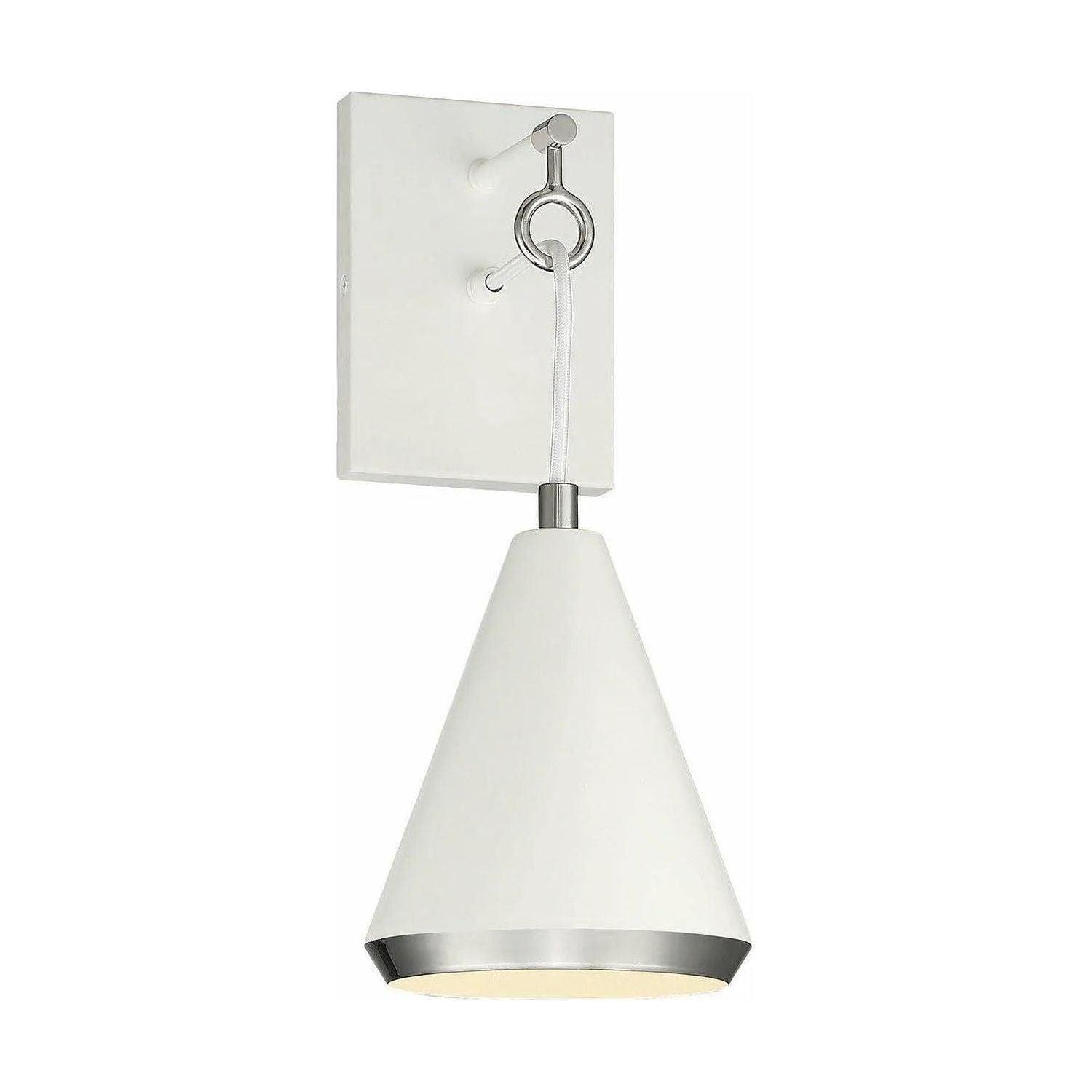 Meridian Lite Trends - Meridian One Light Wall Sconce - M90066WHPN - Canada Light Shop