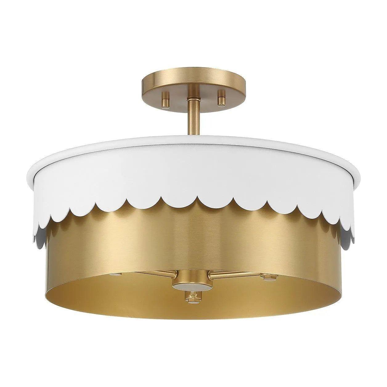 Meridian Lite Trends - Meridian Semi-Flush Mount - M60072WHNB - Canada Light Shop