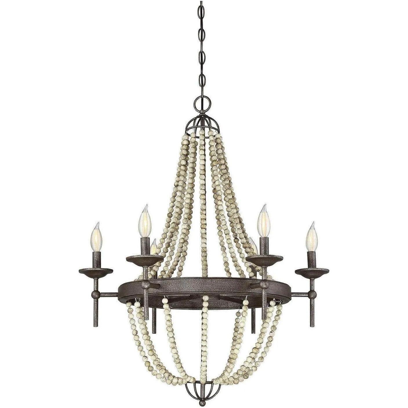 Meridian Lite Trends - Meridian Six Light Chandelier - M10039FS - Canada Light Shop