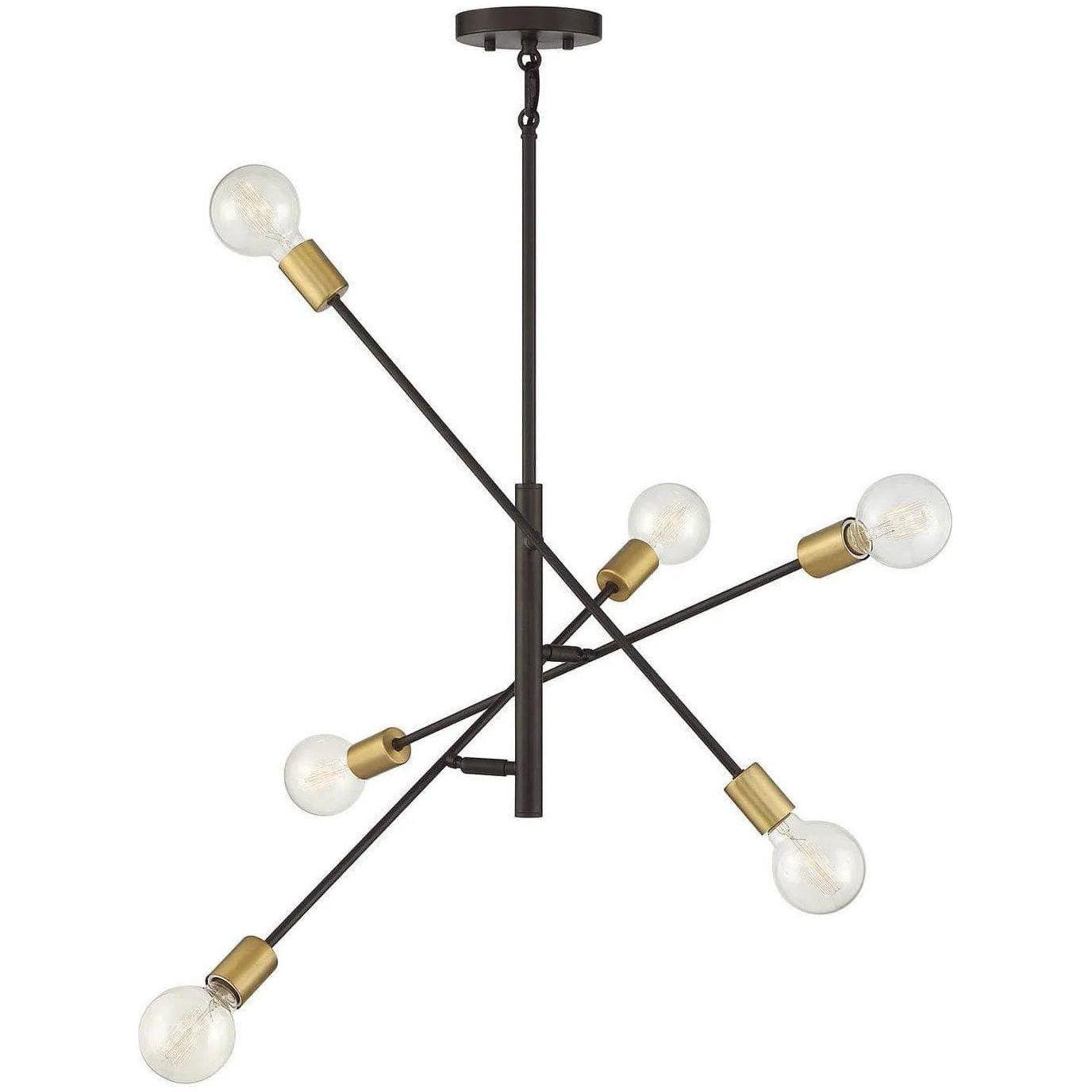 Meridian Lite Trends - Meridian Six Light Chandelier - M10084ORBNB - Canada Light Shop