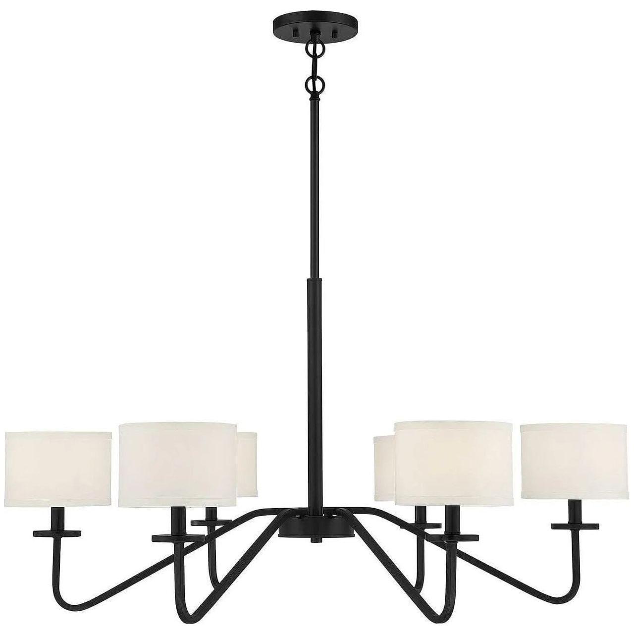 Meridian Lite Trends - Meridian Six Light Chandelier - M10092MBK - Canada Light Shop