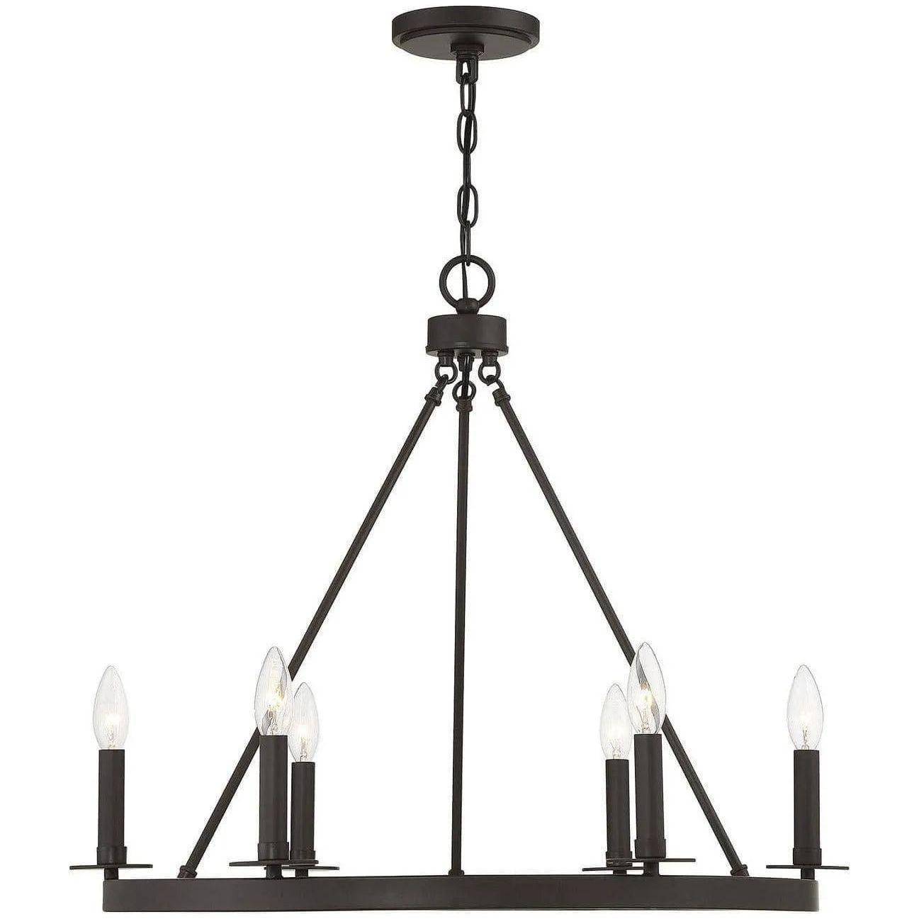 Meridian Lite Trends - Meridian Six Light Chandelier - M10093ORB - Canada Light Shop