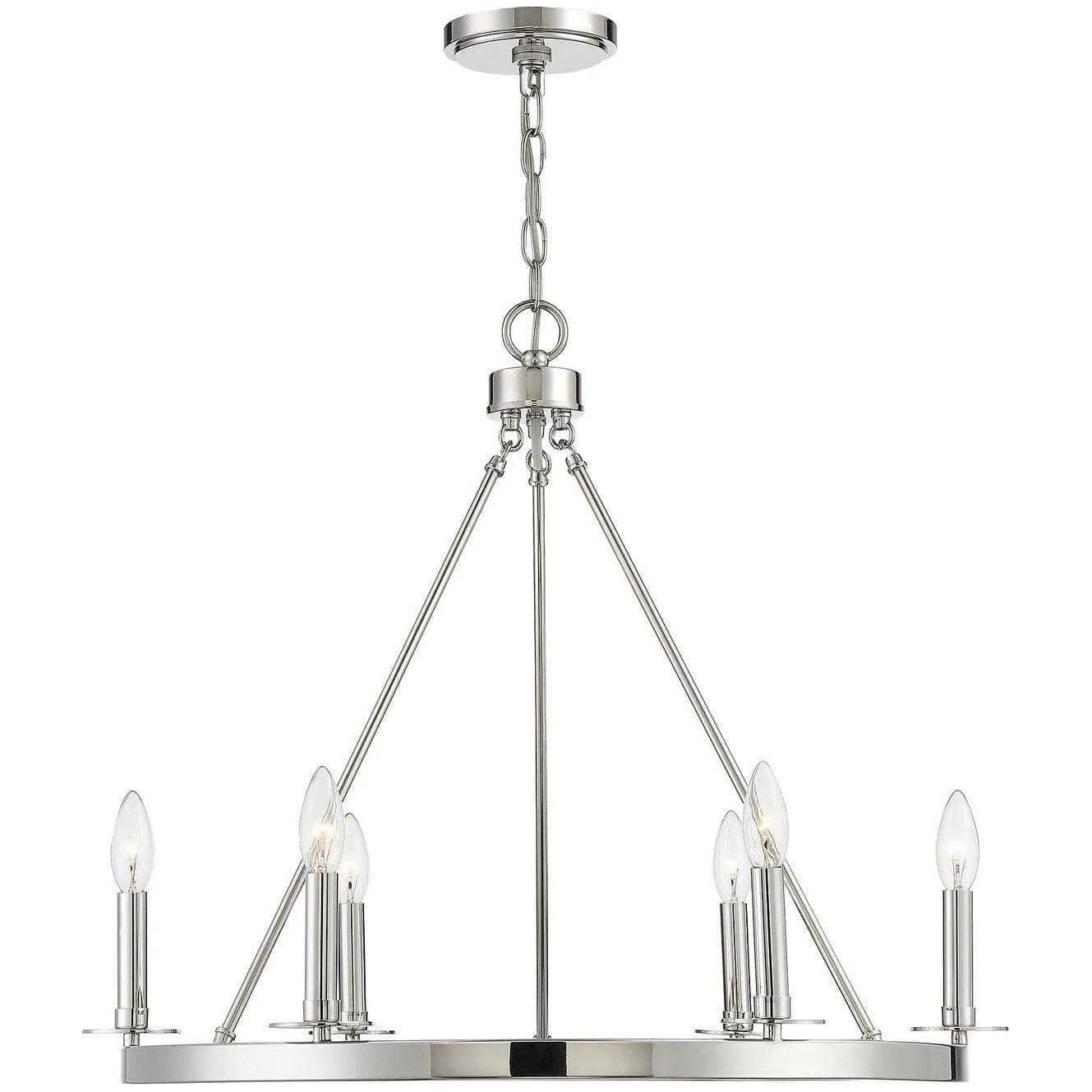 Meridian Lite Trends - Meridian Six Light Chandelier - M10093PN - Canada Light Shop