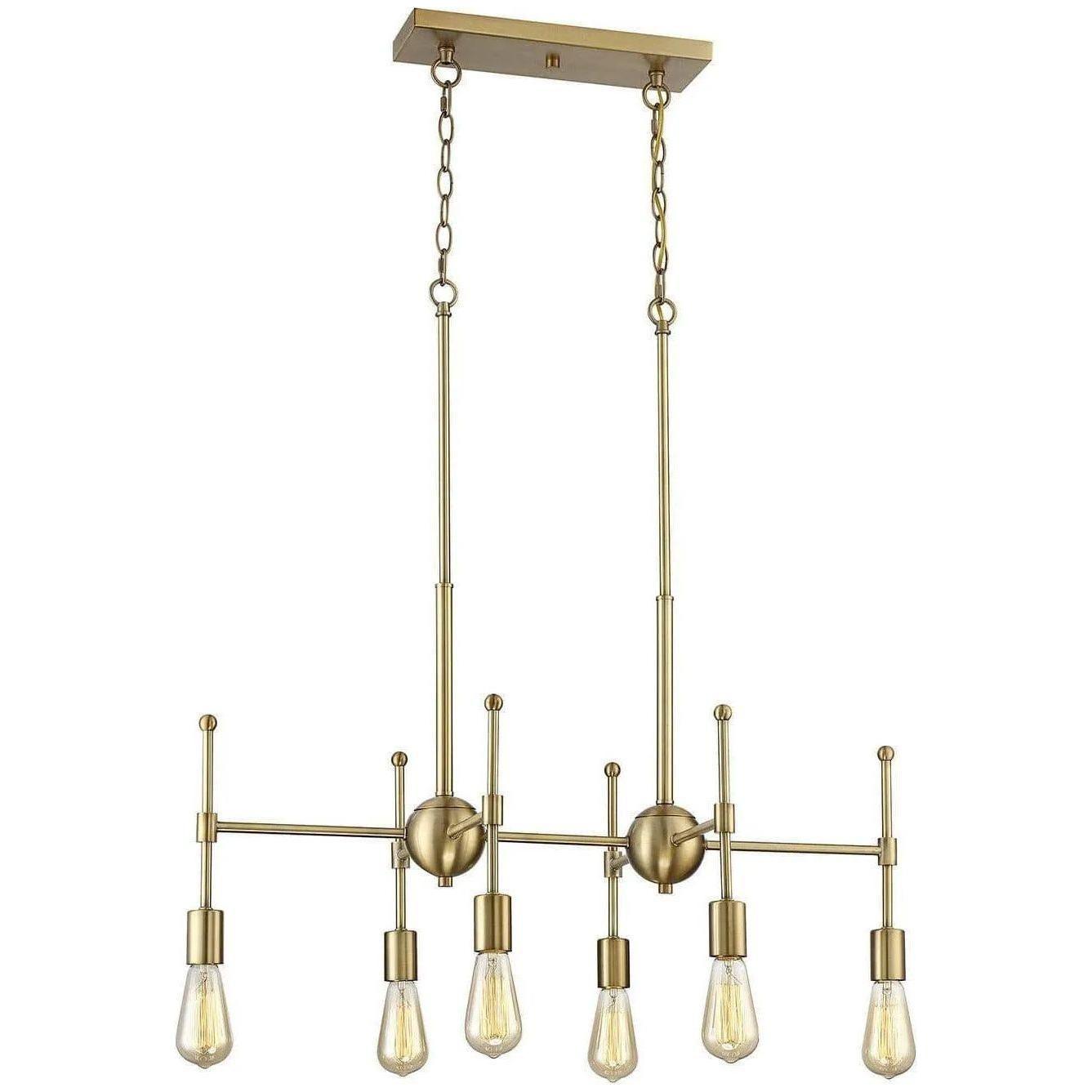 Meridian Lite Trends - Meridian Six Light Linear Chandelier - M10015-322 - Canada Light Shop