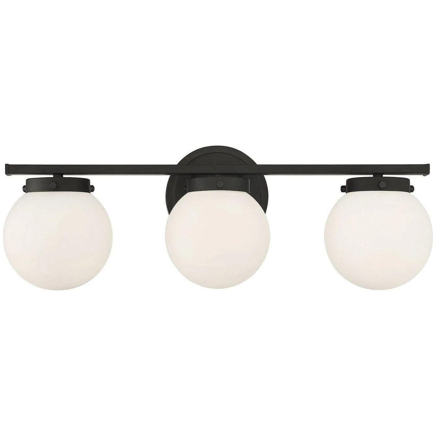 Meridian Lite Trends - Meridian Three Light Bath Bar - M80023MBK - Canada Light Shop