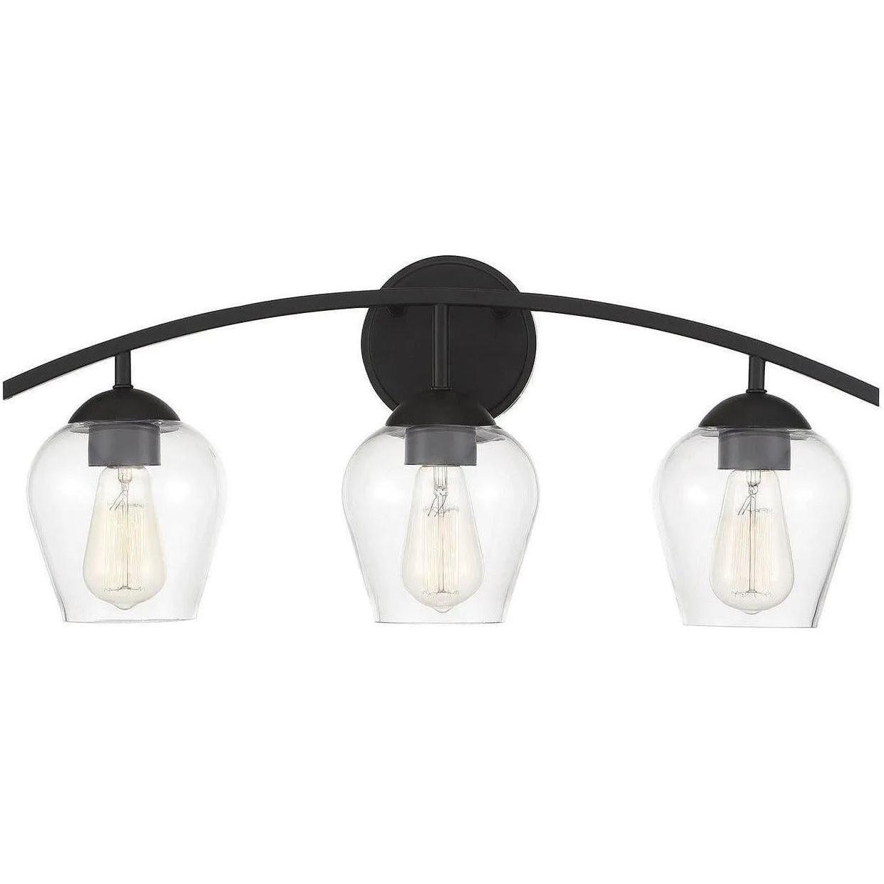 Meridian Lite Trends - Meridian Three Light Bath Bar - M80032MBK - Canada Light Shop