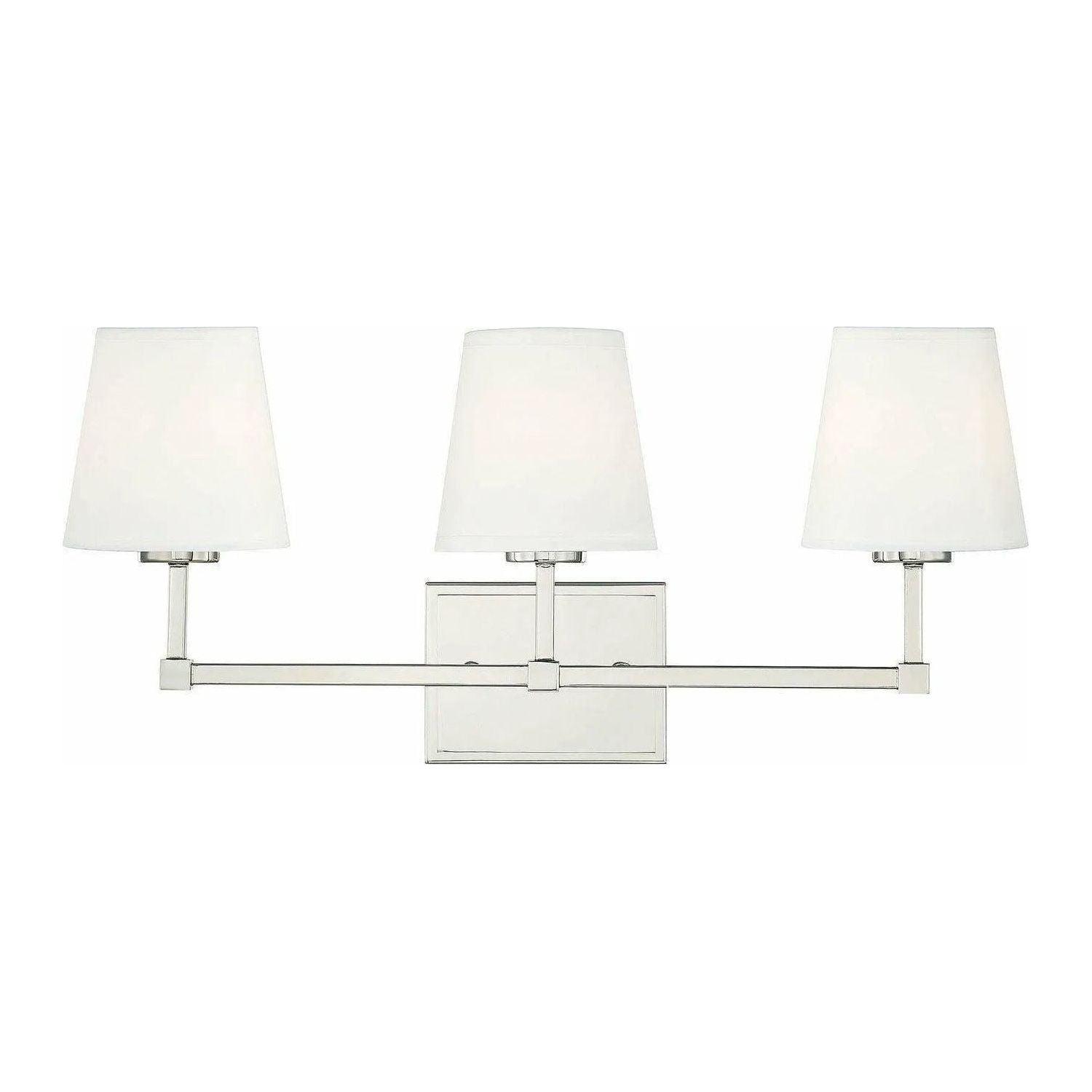 Meridian Lite Trends - Meridian Three Light Bathroom Vanity Light - M80053PN - Canada Light Shop
