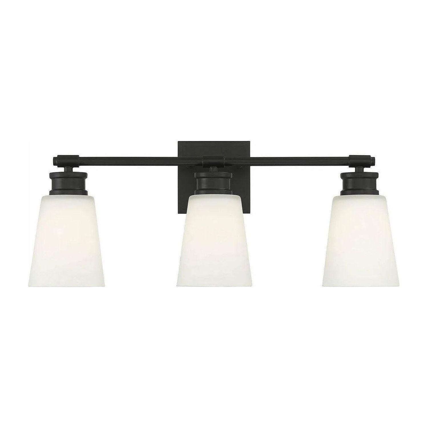 Meridian Lite Trends - Meridian Three Light Bathroom Vanity Light - M80055MBK - Canada Light Shop
