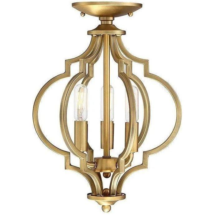 Meridian Lite Trends - Meridian Three Light Semi Flush Mount - M60055NB - Canada Light Shop