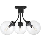 Meridian Lite Trends - Meridian Three Light Semi Flush Mount - M60060MBK - Canada Light Shop